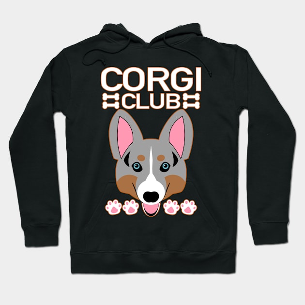 Corgi Club - Silver Variant Hoodie by Camex Designs